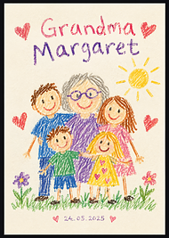Sample card for Margaret